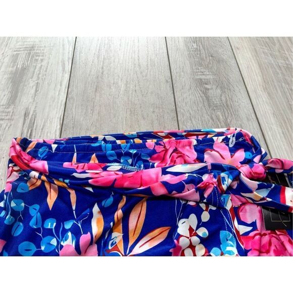 Boutique Hawaiian floral wraparound miniskirt size S - Picture 4 of 6
